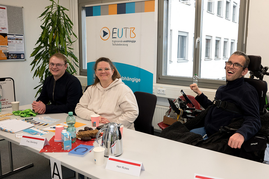 EUTB vor Ort: Pascal Ricke, Viktoria Steinberg, Lukas Danne