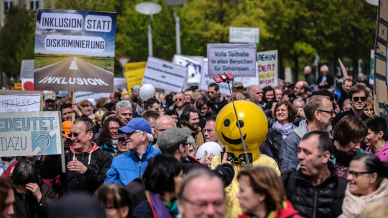 Demonstration für die Rechte behinderter Menschen. Foto: gesellschaftsbilder.de