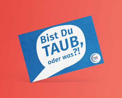 Postkarte "Bist du taub, oder was?"