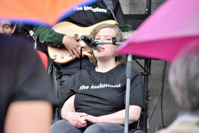 Die Band The Inclusions spielte beim Fest der Vielfalt auf.