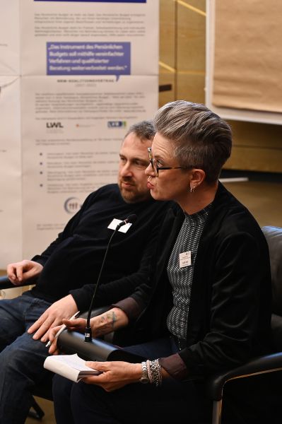 Judith Volk und Manuel Salomon beim Abschlusspodium