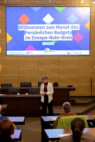 Judith Volk bei ihrer kurzen Ansprache.