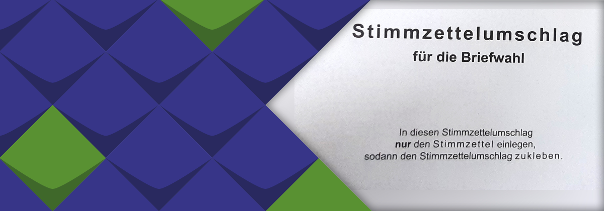 Bild eines Stimmzettelumschlags von einer Briefwahl