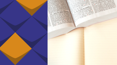 Gesetzesbuch mit Notizblock