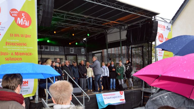 Der Chor "Auftakt15" aus Meschede trat beim Musikfestival auf.