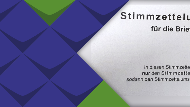 Bild eines Stimmzettelumschlags von einer Briefwahl