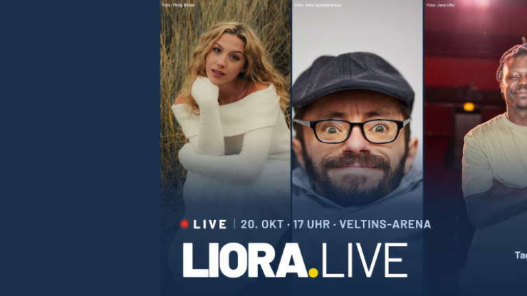 Banner zu LIORA.LIve mit Fotos von Molly Sue, Raul Krauhausen, Pils und Kippe..